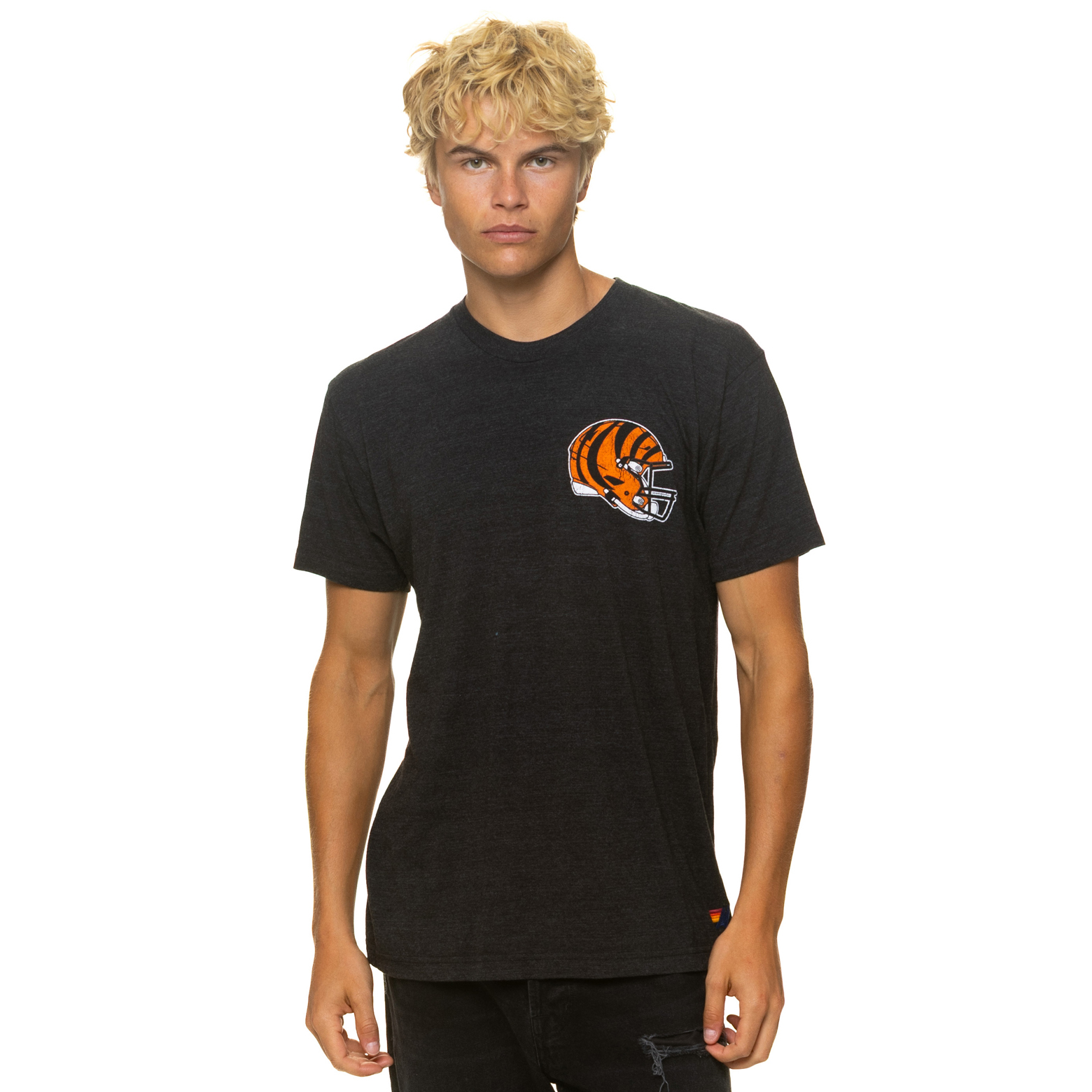 Unisex Aviator Nation Black Cincinnati Bengals Tri-Blend T-Shirt