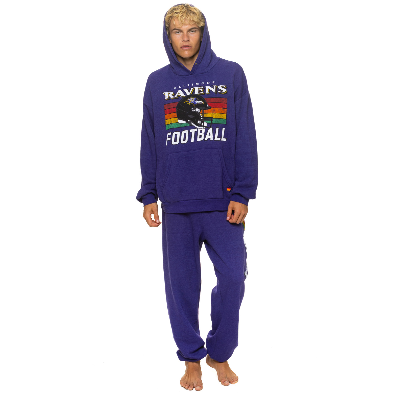 Unisex Aviator Nation Purple Baltimore Ravens Tri-Blend Sweatpants