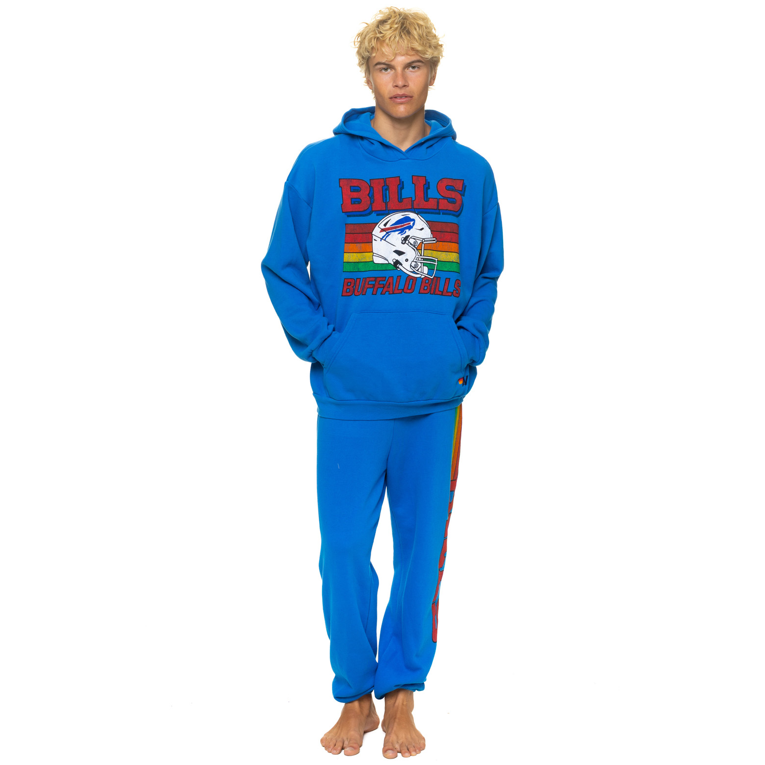Unisex Aviator Nation Royal Buffalo Bills Tri-Blend Sweatpants