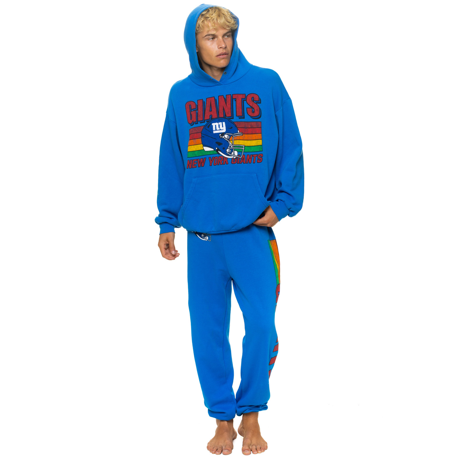 Unisex Aviator Nation Royal New York Giants Tri-Blend Sweatpants