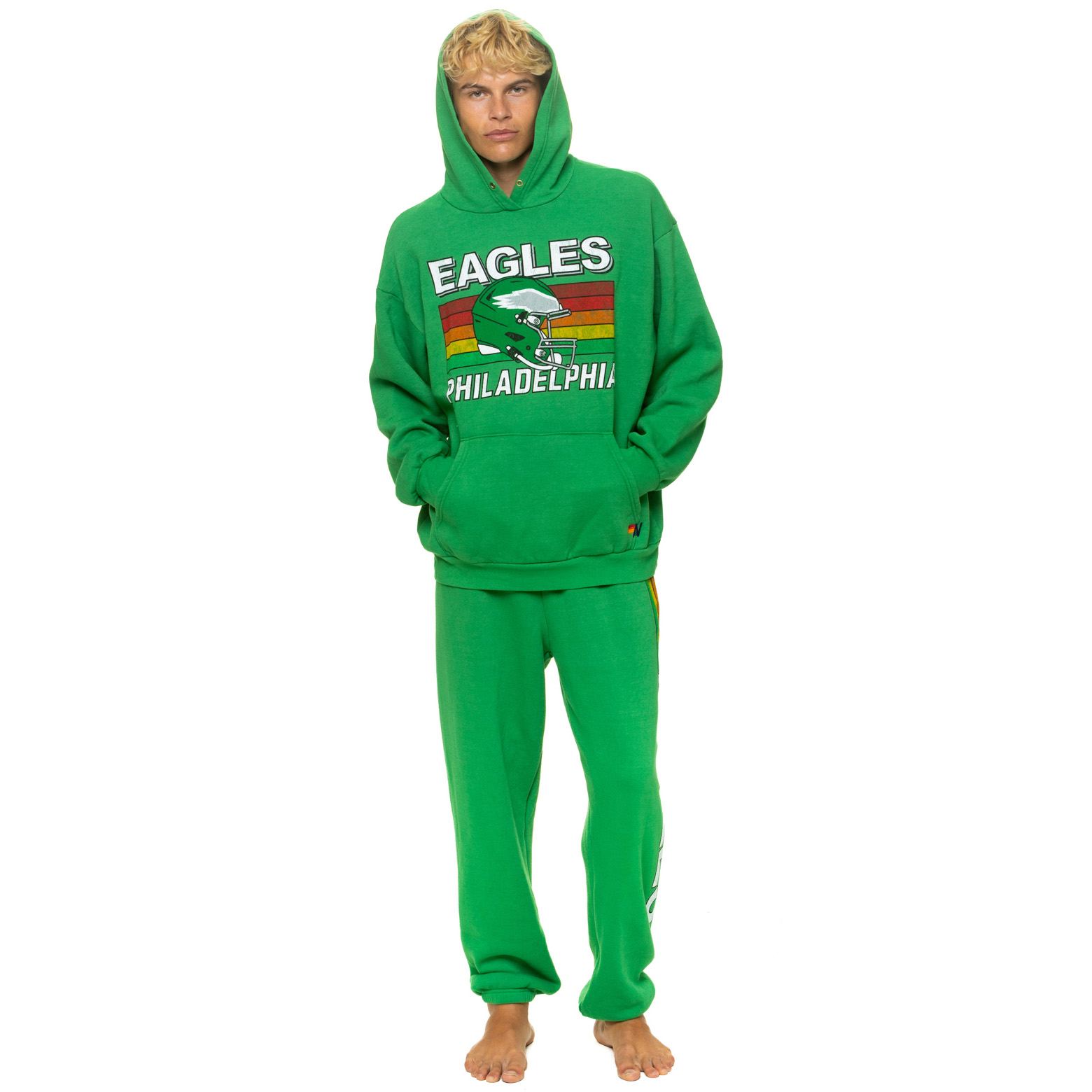 Unisex Aviator Nation Kelly Green Philadelphia Eagles Tri-Blend Sweatpants