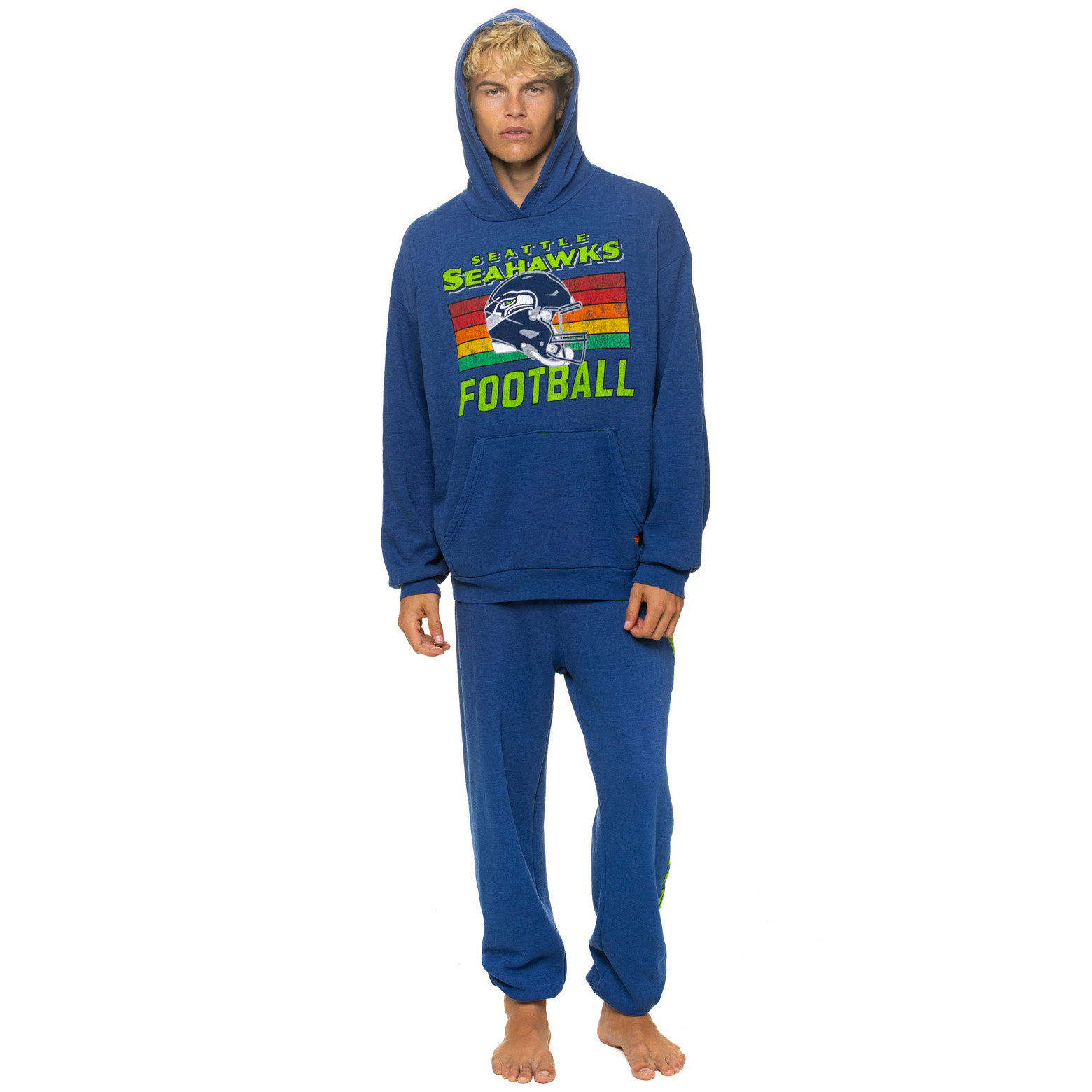 Unisex Aviator Nation College Navy Seattle Seahawks Tri-Blend Sweatpants