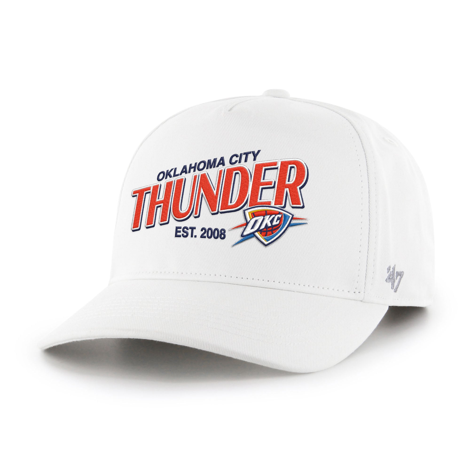 '47 Brand Men's White Oklahoma City Thunder Fast Break Chase Hitch Adjustable Hat - White