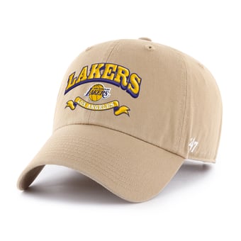 Men's '47  Khaki Los Angeles Lakers Fast Break Chase Region Clean Up Adjustable Hat