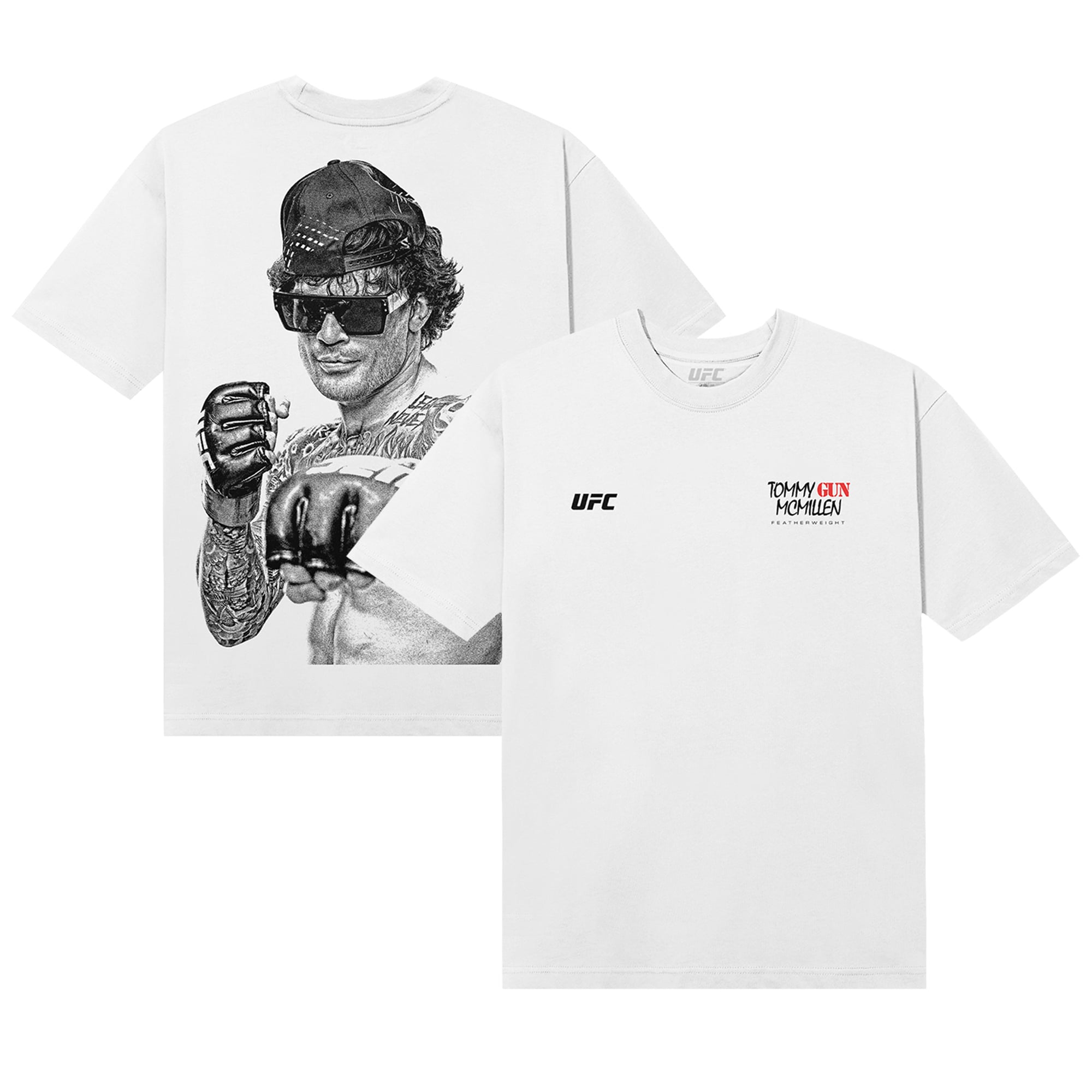 T-shirt da uomo Tommy McMillen White Gunz Wrld: retailer-supplied image