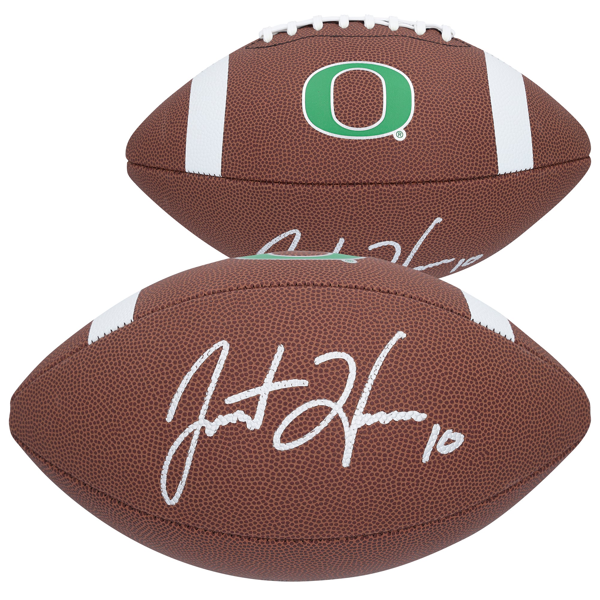 Justin Herbert Oregon Ducks Autographed Nike Replica Football