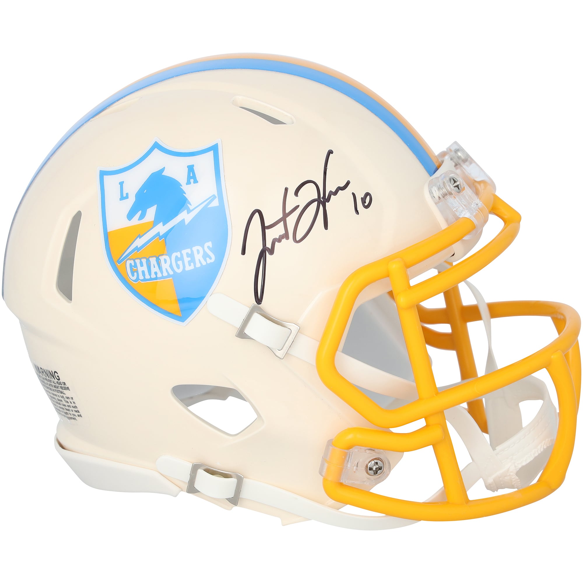 Justin Herbert Los Angeles Chargers Autographed Riddell Retro Speed Mini Helmet