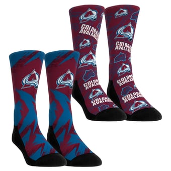 Unisex Rock Em  Burgundy Colorado Avalanche Game Day Two-Pack Crew Socks