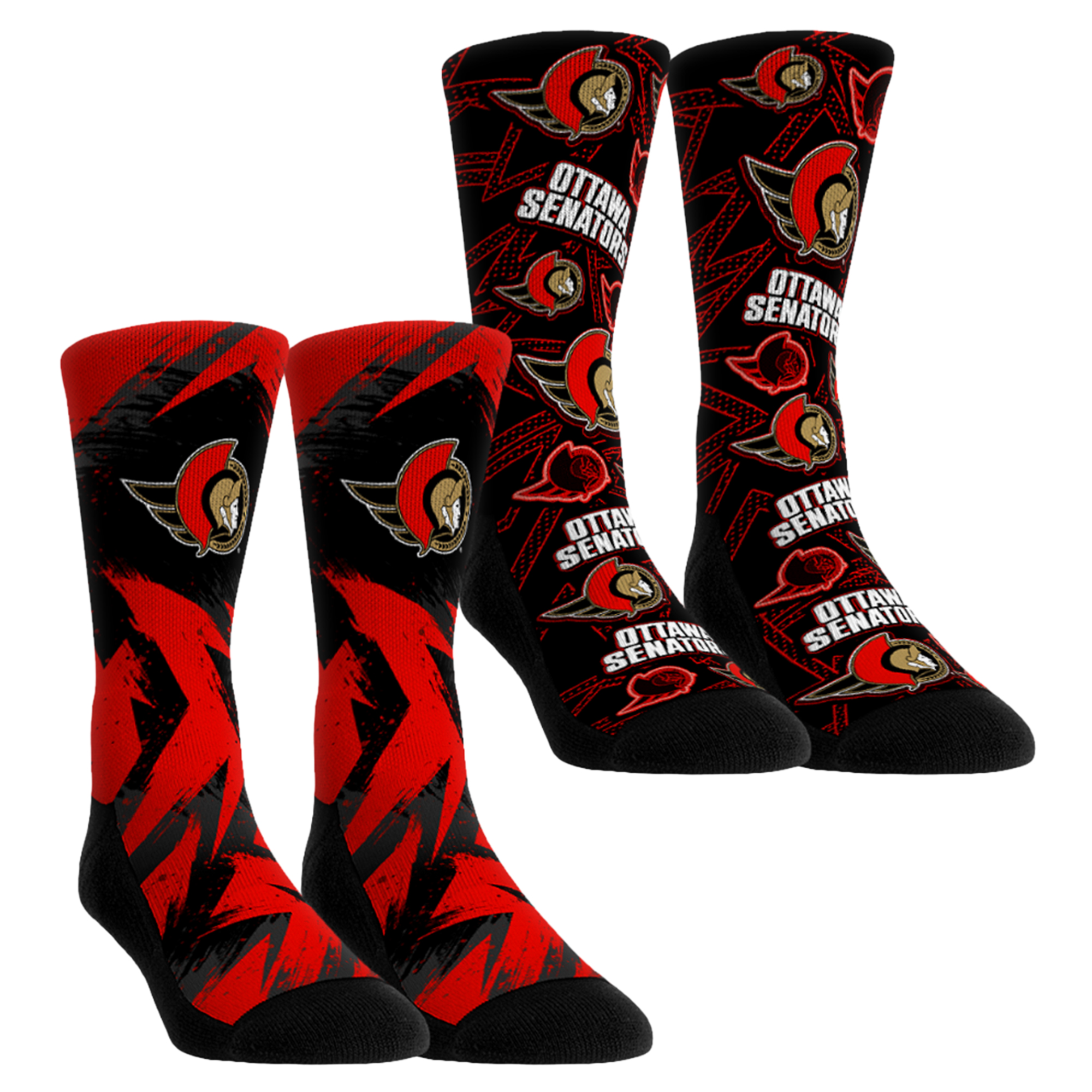 Youth Rock Em  Black Ottawa Senators Game Day Two-Pack Crew Socks