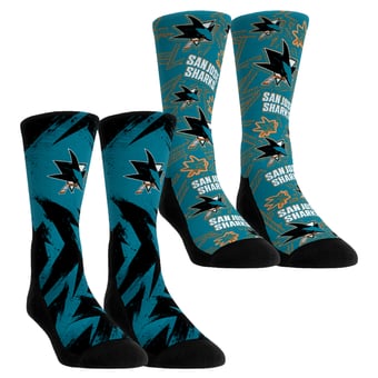 Youth Rock Em  Teal San Jose Sharks Game Day Two-Pack Crew Socks