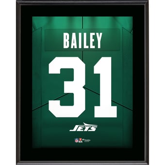 David Bailey New York Jets 10.5" x 13" Jersey Number Sublimated Player Plaque