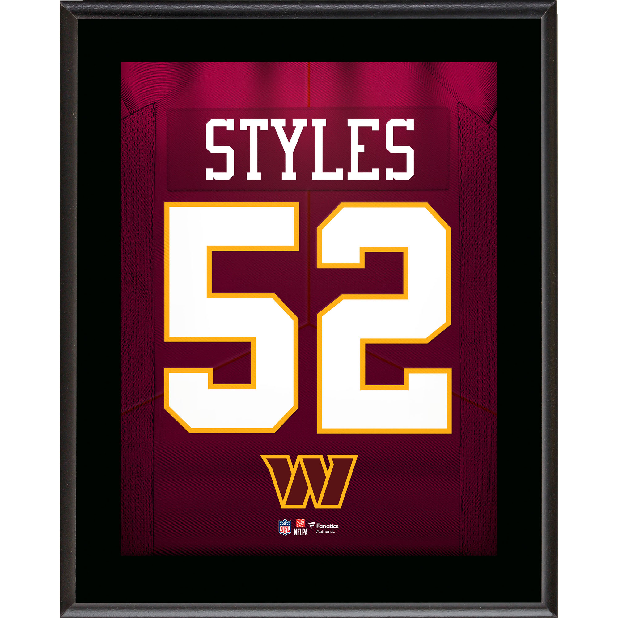 Sonny Styles Washington Commanders 10.5" x 13" Jersey Number Sublimated Player Plaque