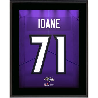 Olaivavega Ioane Baltimore Ravens 10.5" x 13" Jersey Number Sublimated Player Plaque