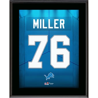 Blake Miller Detroit Lions 10.5" x 13" Jersey Number Sublimated Player Plaque