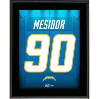 Akheem Mesidor Los Angeles Chargers 10.5" x 13" Jersey Number Sublimated Player Plaque