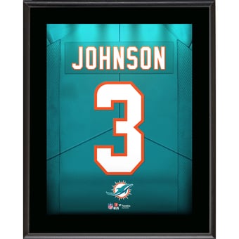 Chris Johnson Miami Dolphins 10.5" x 13" Jersey Number Sublimated Player Plaque