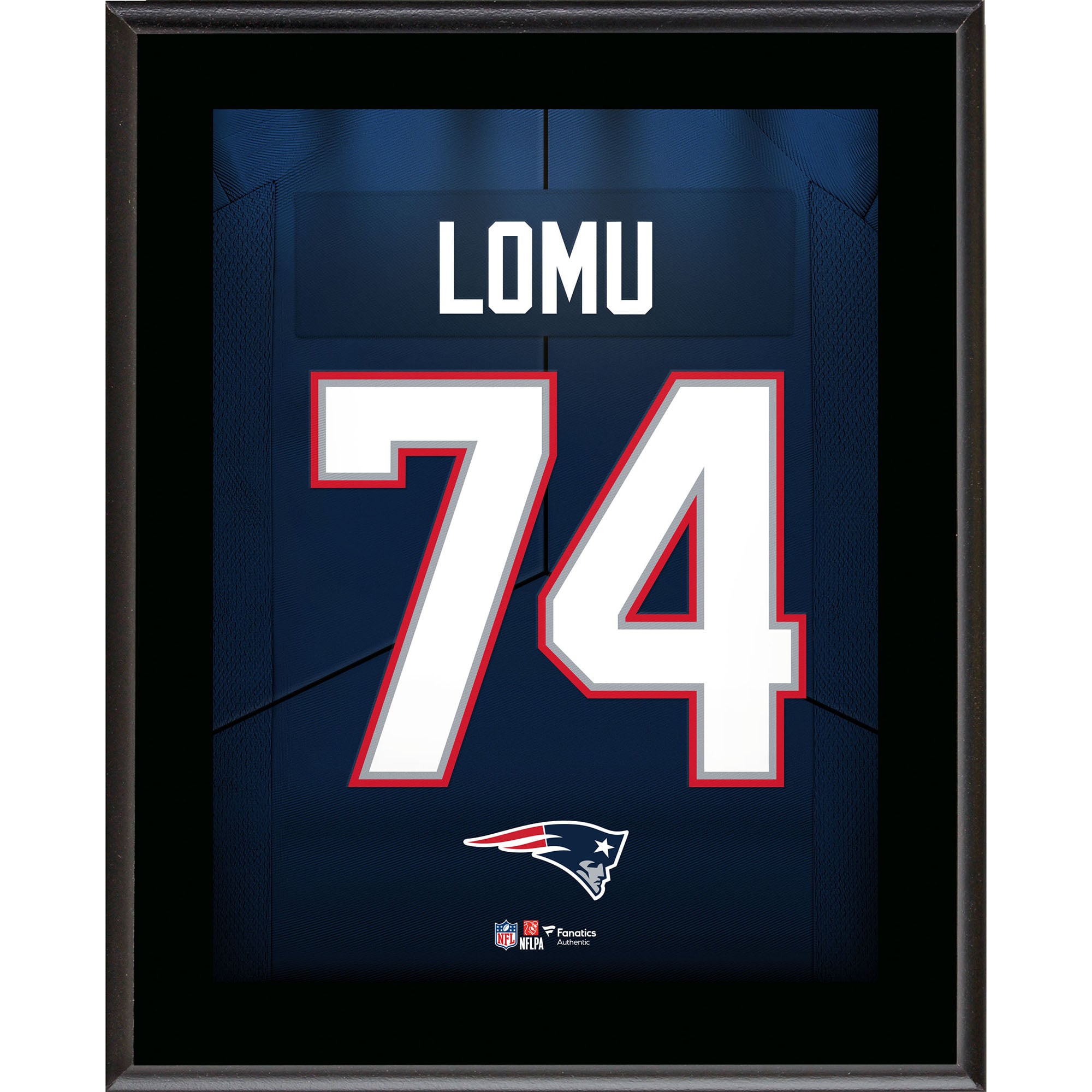 Caleb Lomu New England Patriots 10.5" x 13" Jersey Number Sublimated Player Plaque