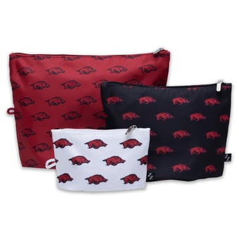 ZooZatz Arkansas Razorbacks 3-Pack Pouch Set