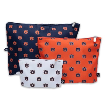 ZooZatz Auburn Tigers 3-Pack Pouch Set