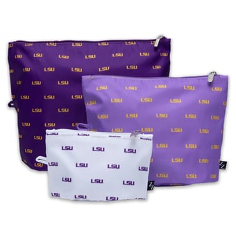 ZooZatz LSU Tigers 3-Pack Pouch Set