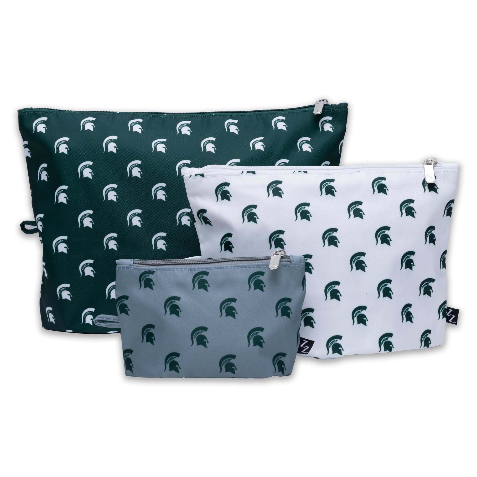 ZooZatz Michigan State Spartans 3-Pack Pouch Set