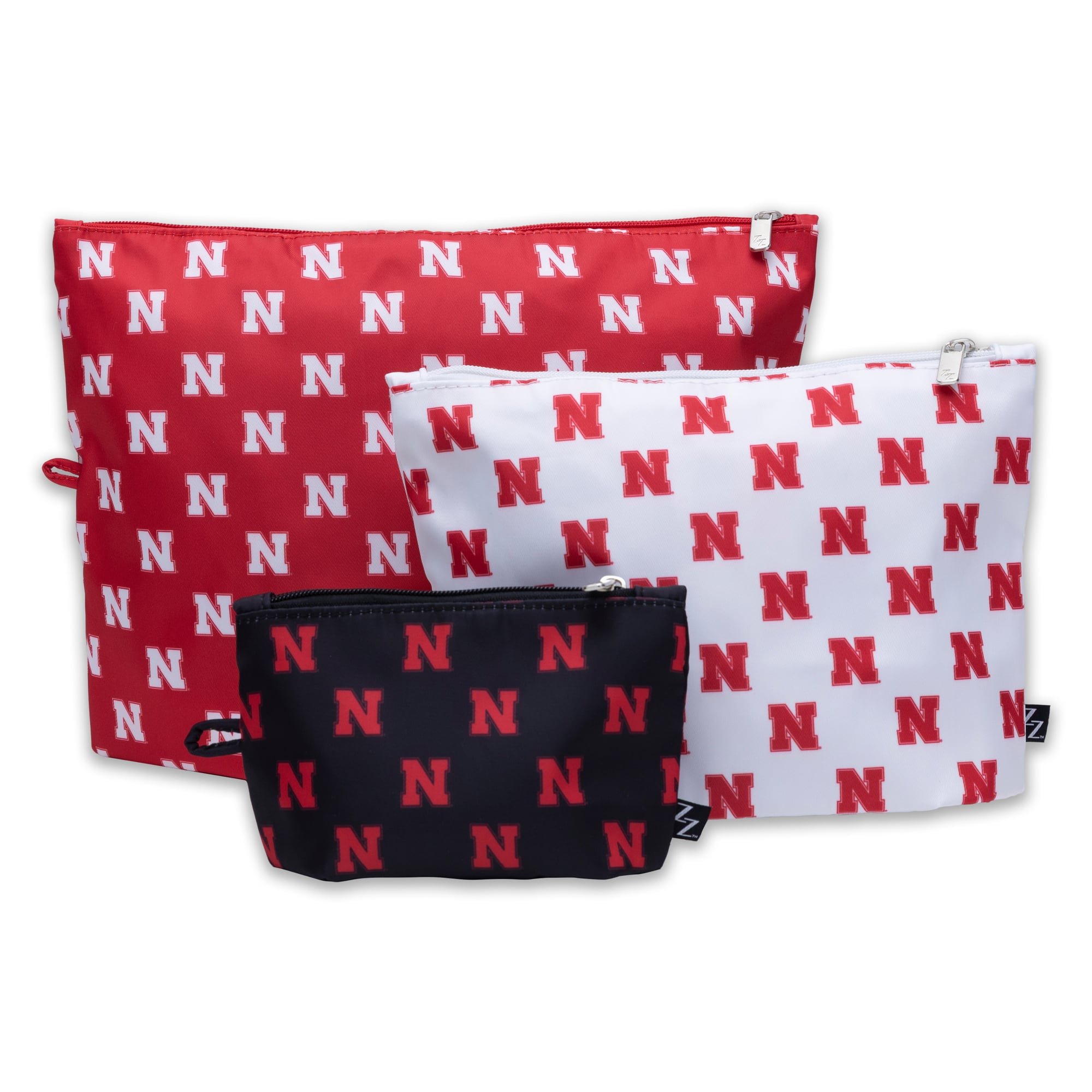 ZooZatz Nebraska Huskers 3-Pack Pouch Set