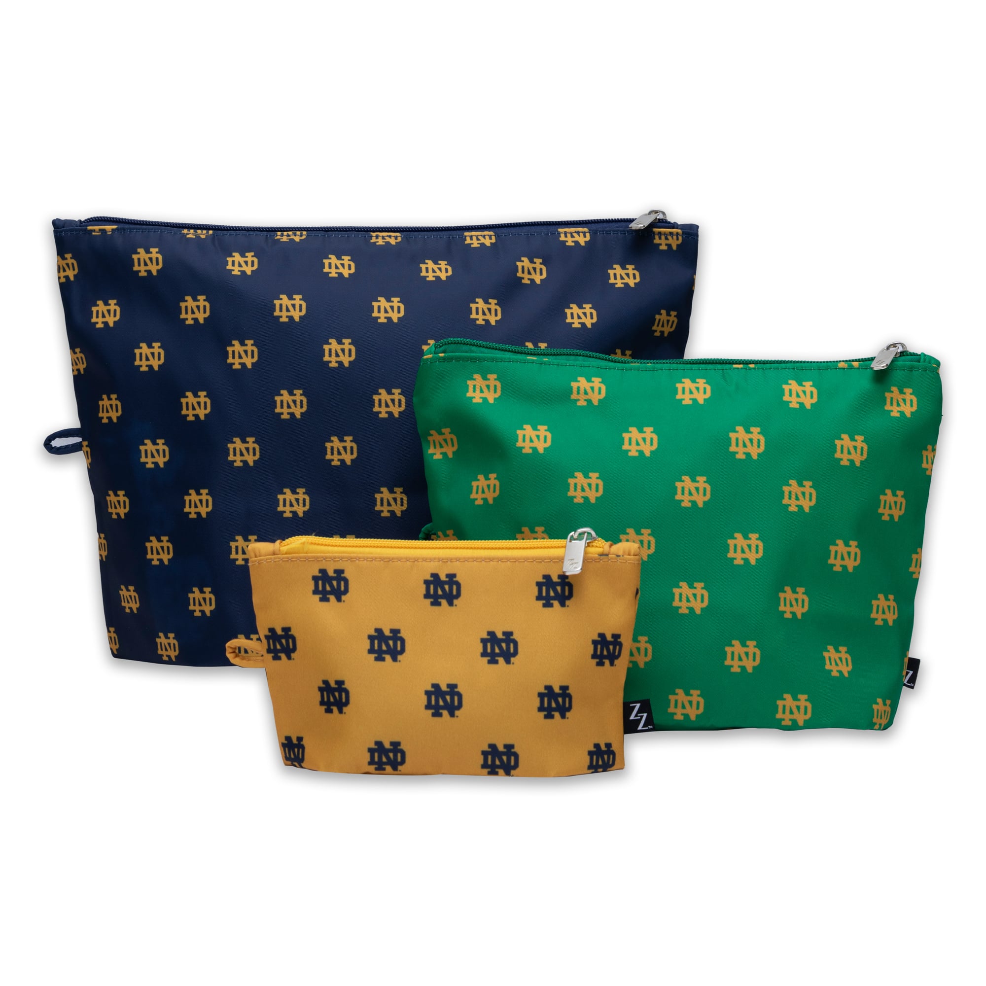 ZooZatz Notre Dame Fighting Irish 3-Pack Pouch Set