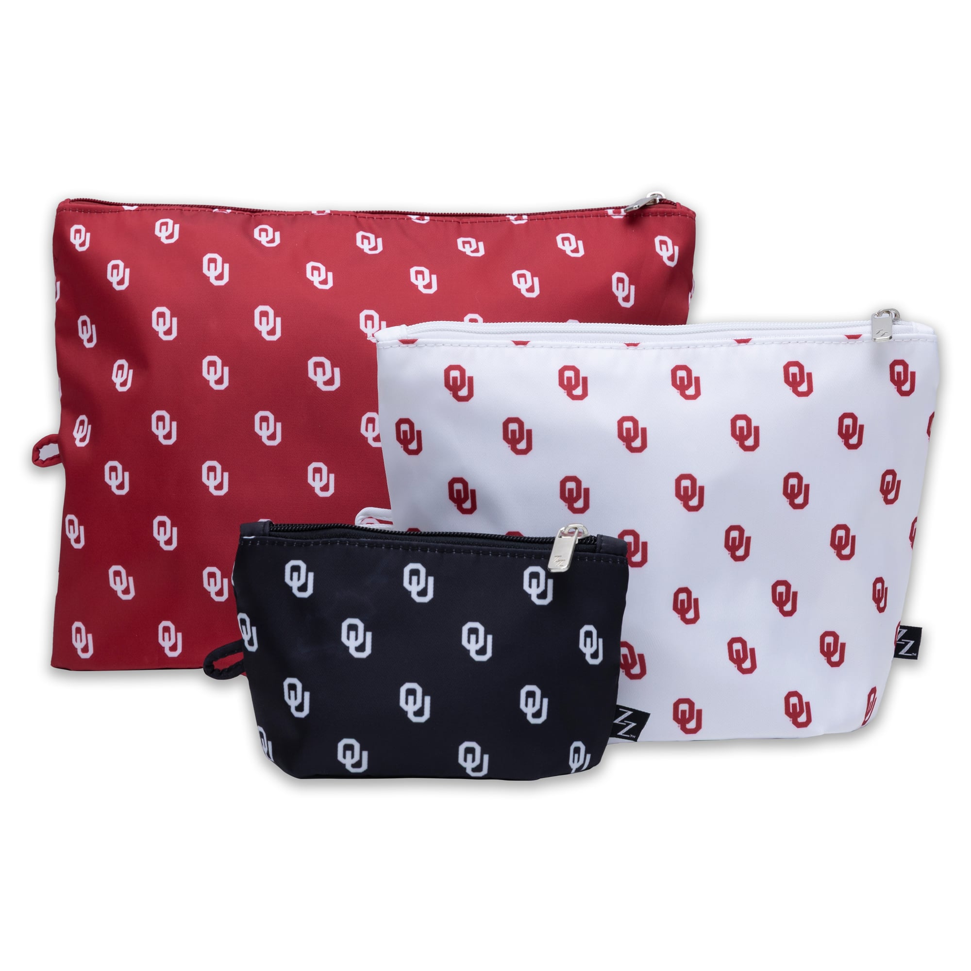 ZooZatz Oklahoma Sooners 3-Pack Pouch Set