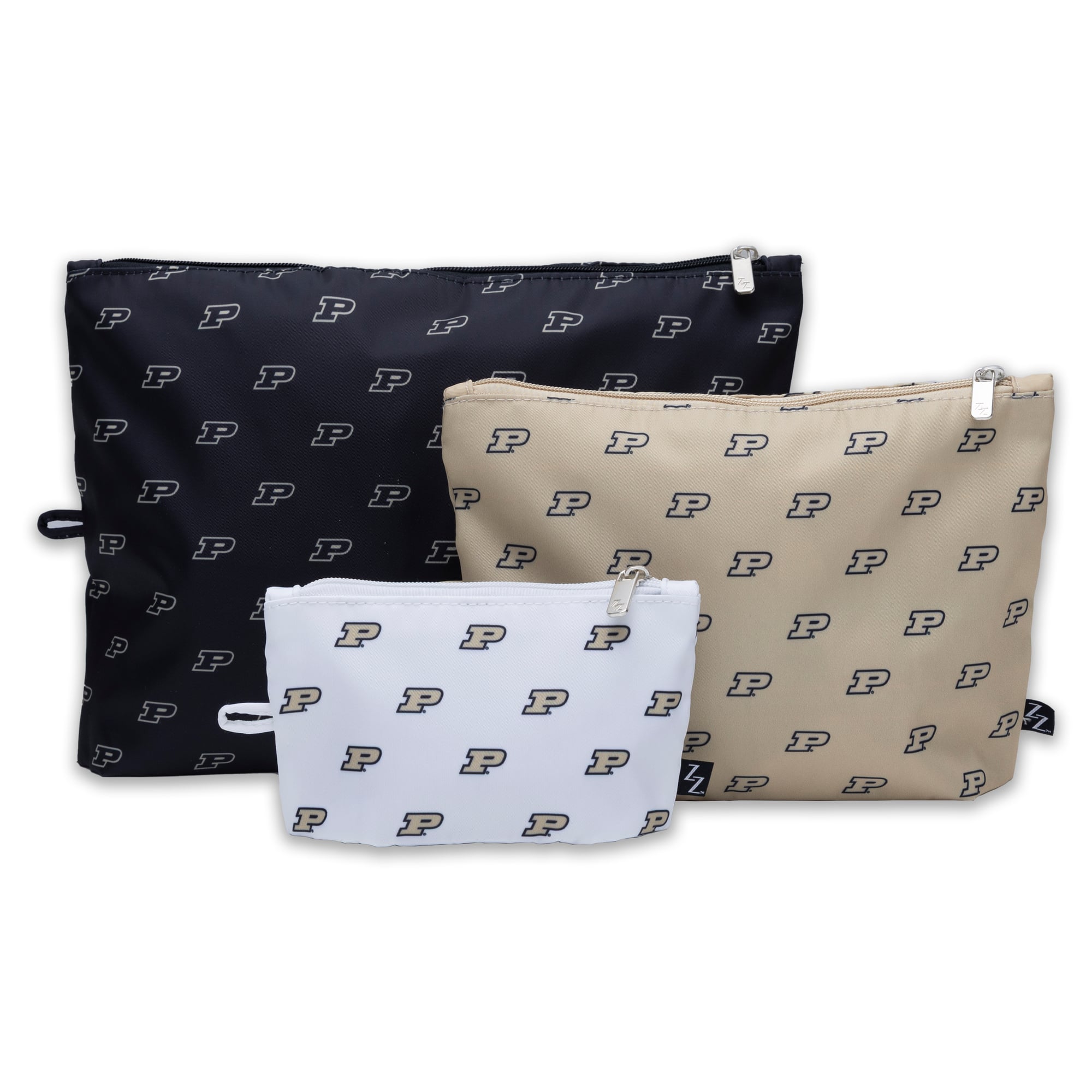 ZooZatz Purdue Boilermakers 3-Pack Pouch Set