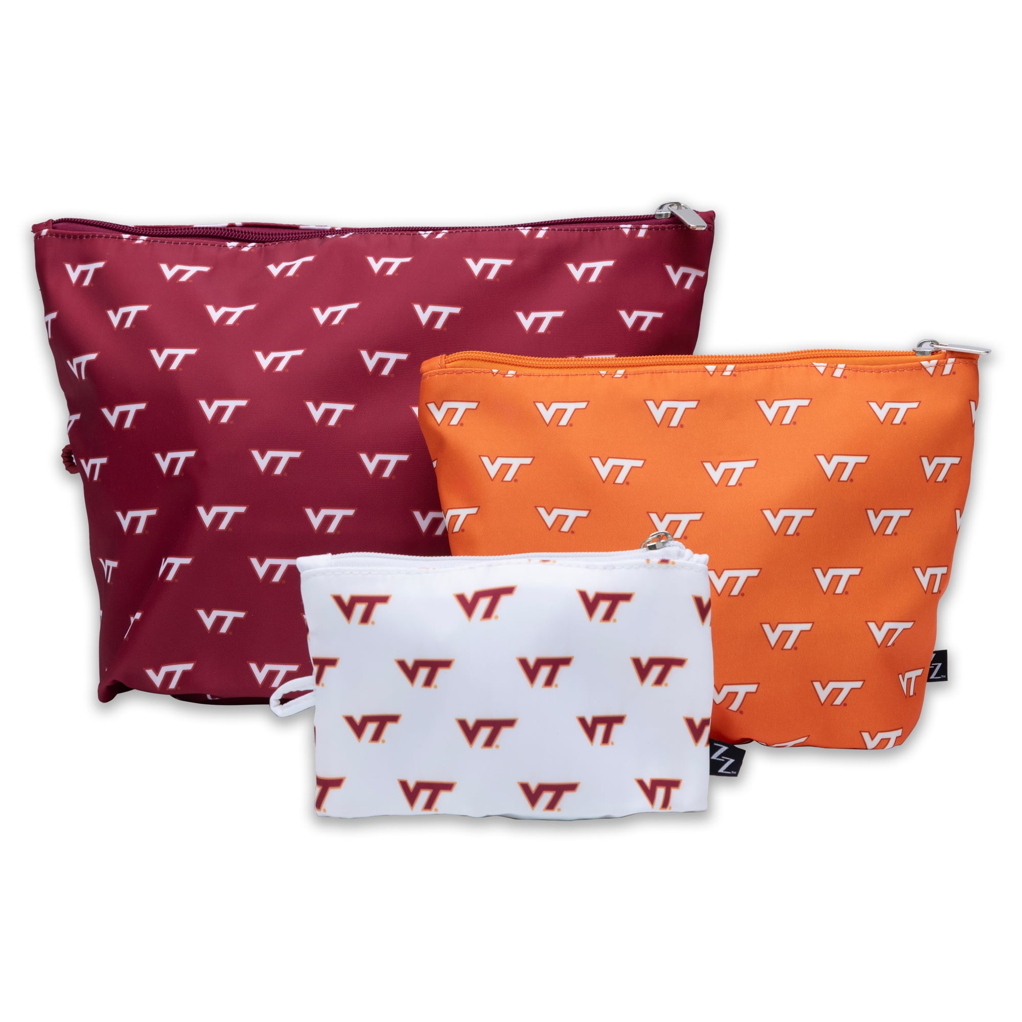 ZooZatz Virginia Tech Hokies 3-Pack Pouch Set