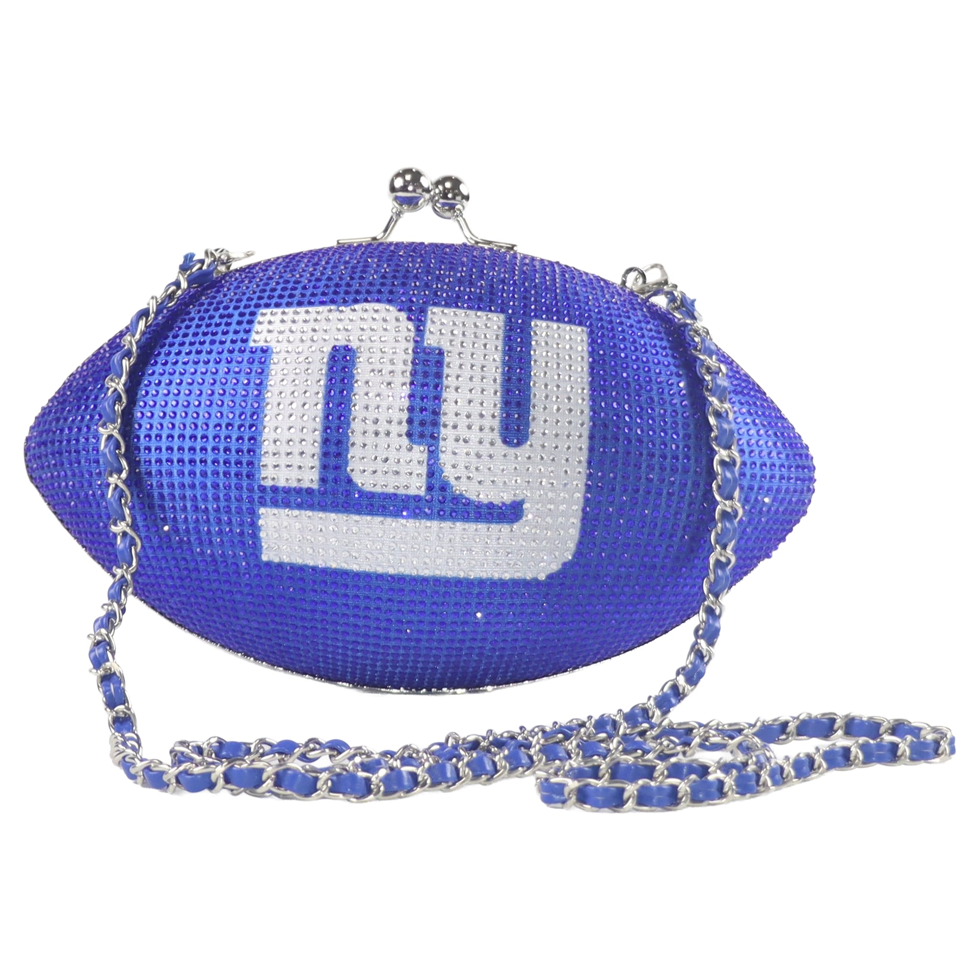 Women's FABGATING by Cuce  Blue New York Giants Team Color Crystal Football Purse