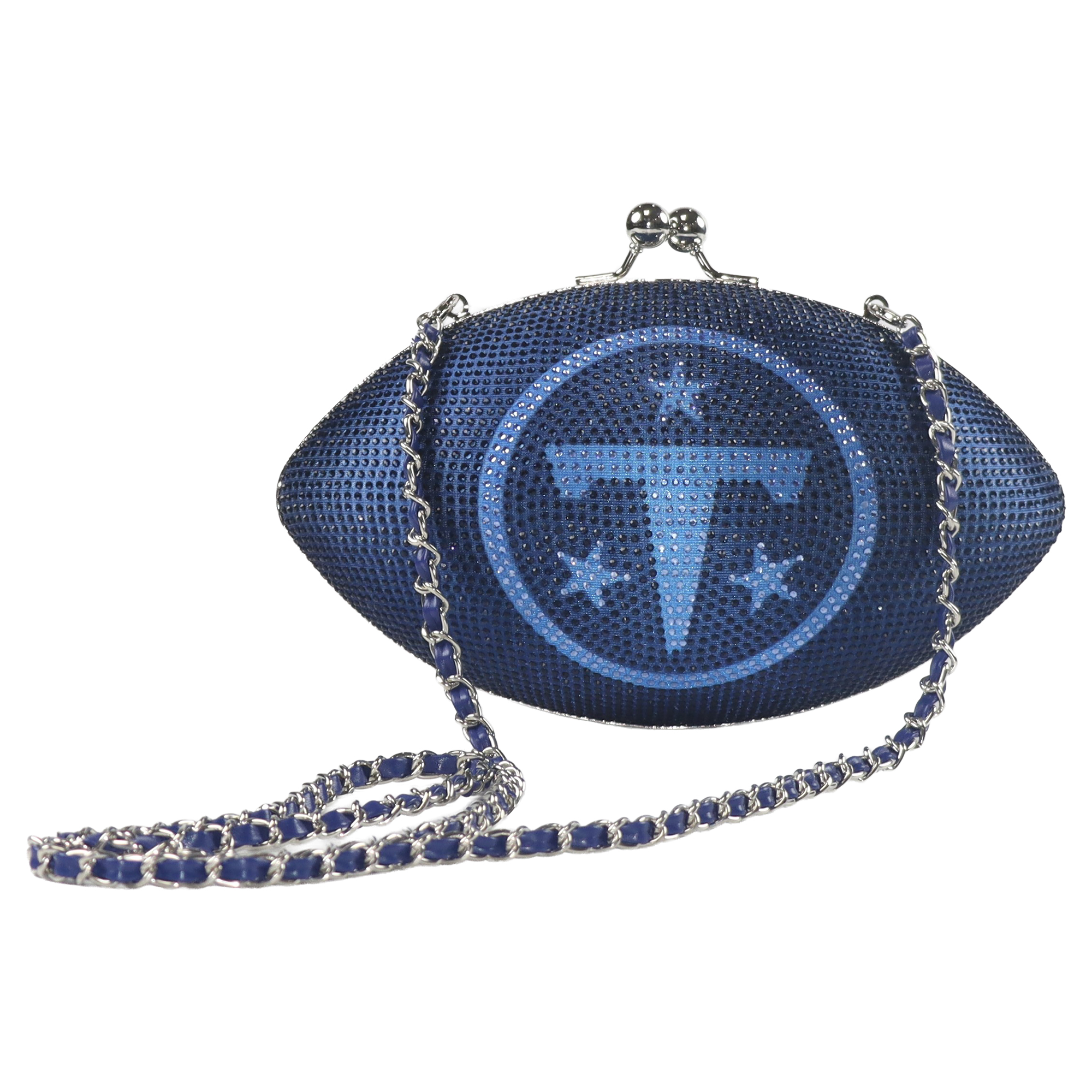 Women's FABGATING by Cuce  Blue Tennessee Titans Team Color Crystal Football Purse