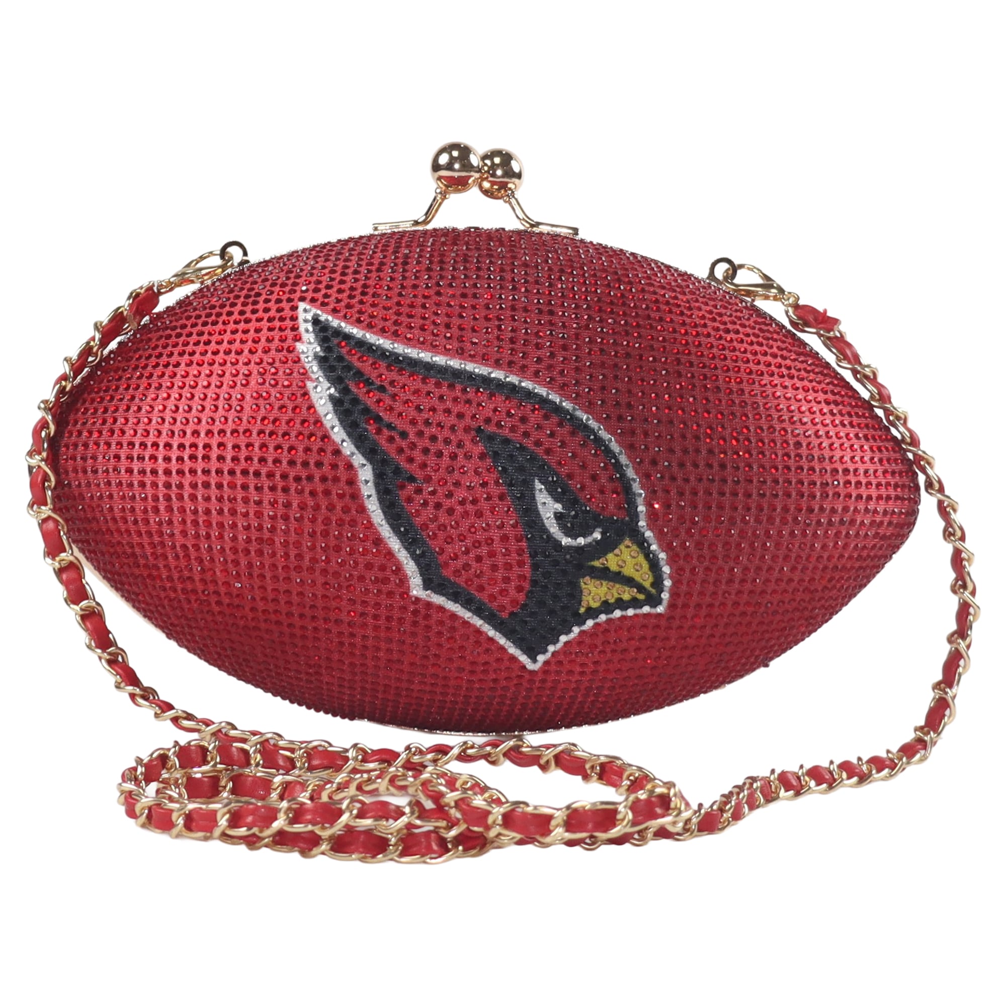 Women's FABGATING by Cuce  Cardinal Arizona Cardinals Team Color Crystal Football Purse