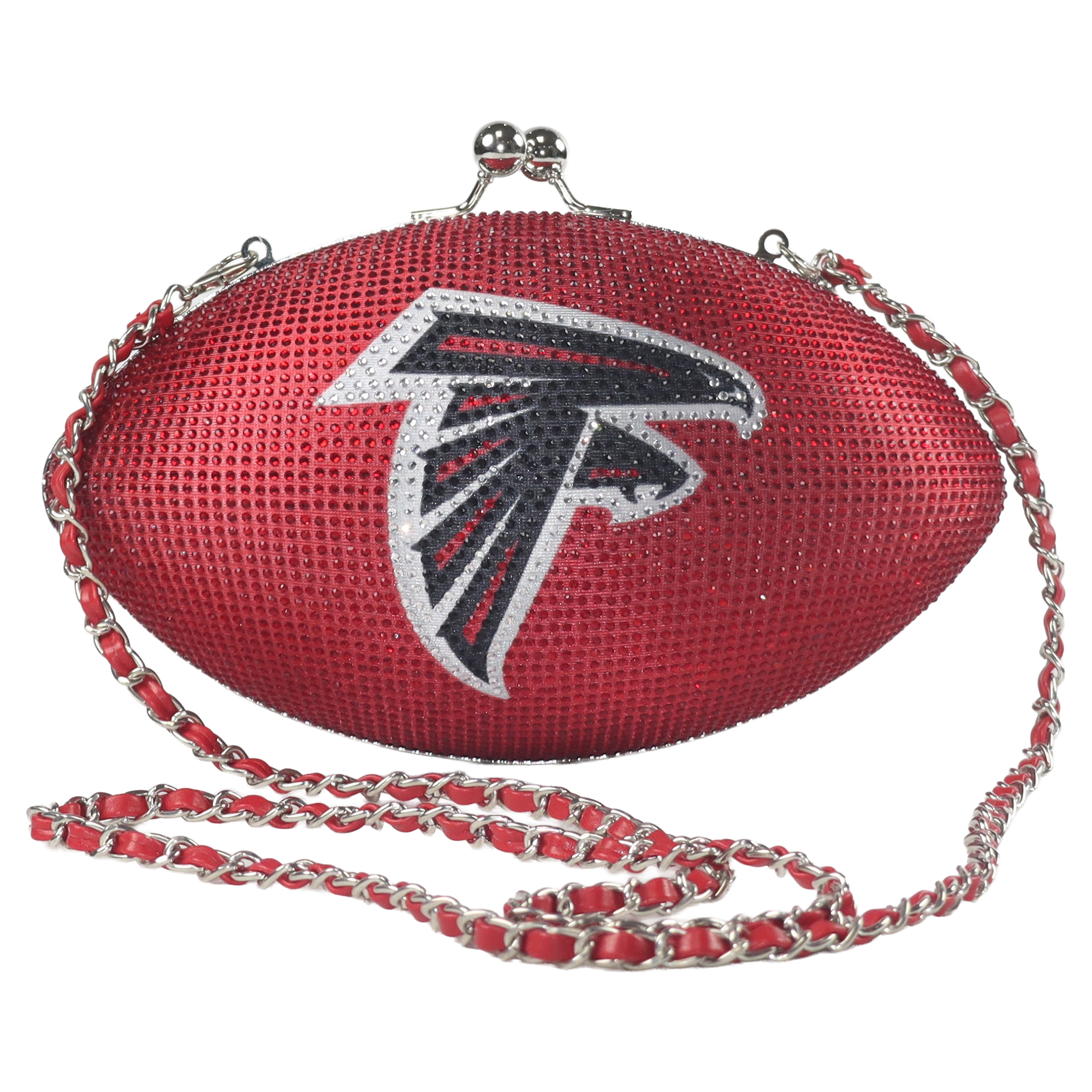 Women's FABGATING by Cuce  Red Atlanta Falcons Team Color Crystal Football Purse