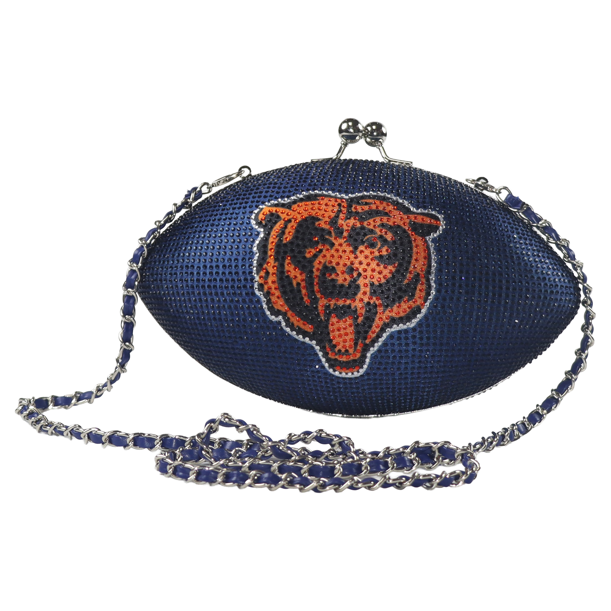 Women's Cuce Chicago Bears Team Color Crystal Football Purse