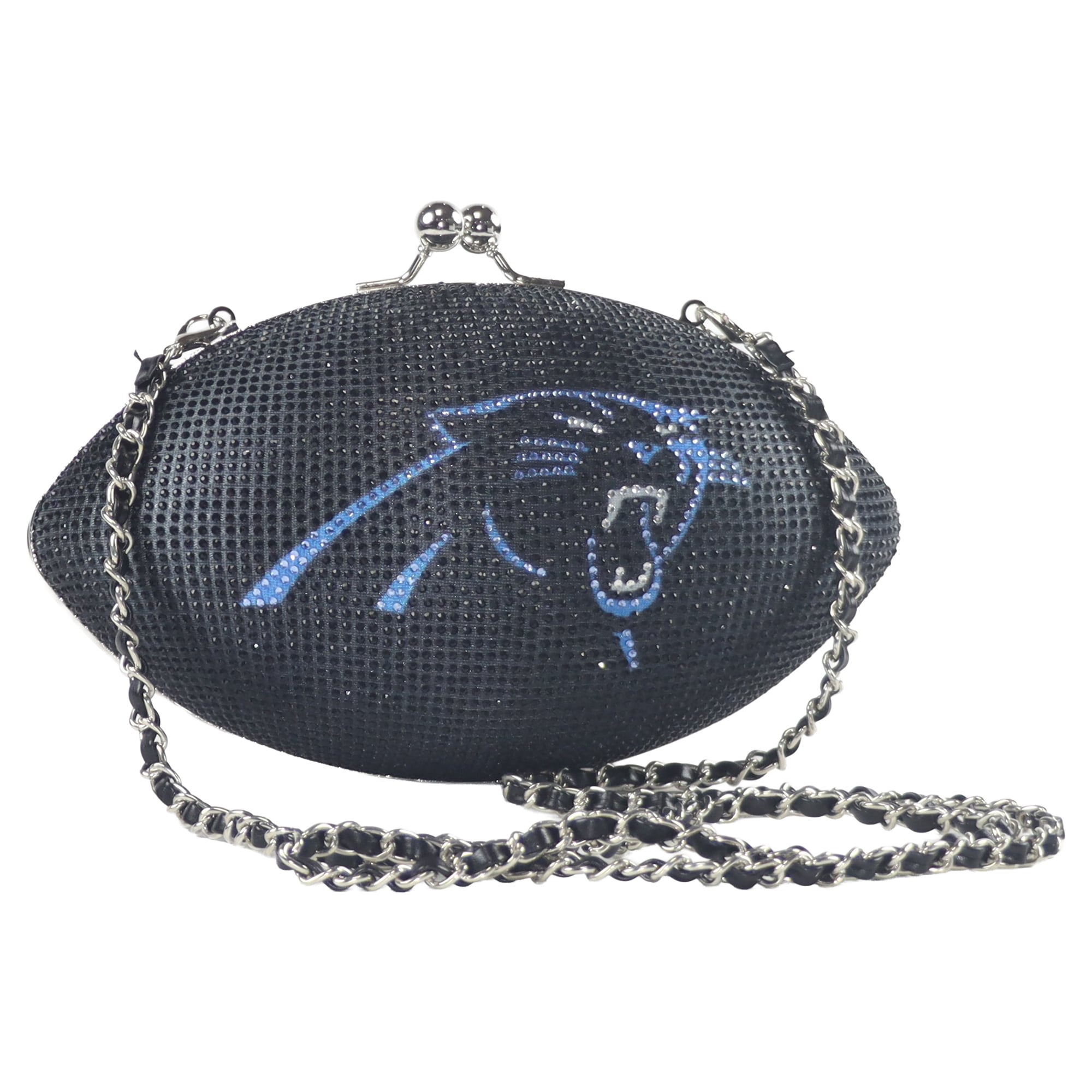 Women's FABGATING by Cuce  Black Carolina Panthers Team Color Crystal Football Purse