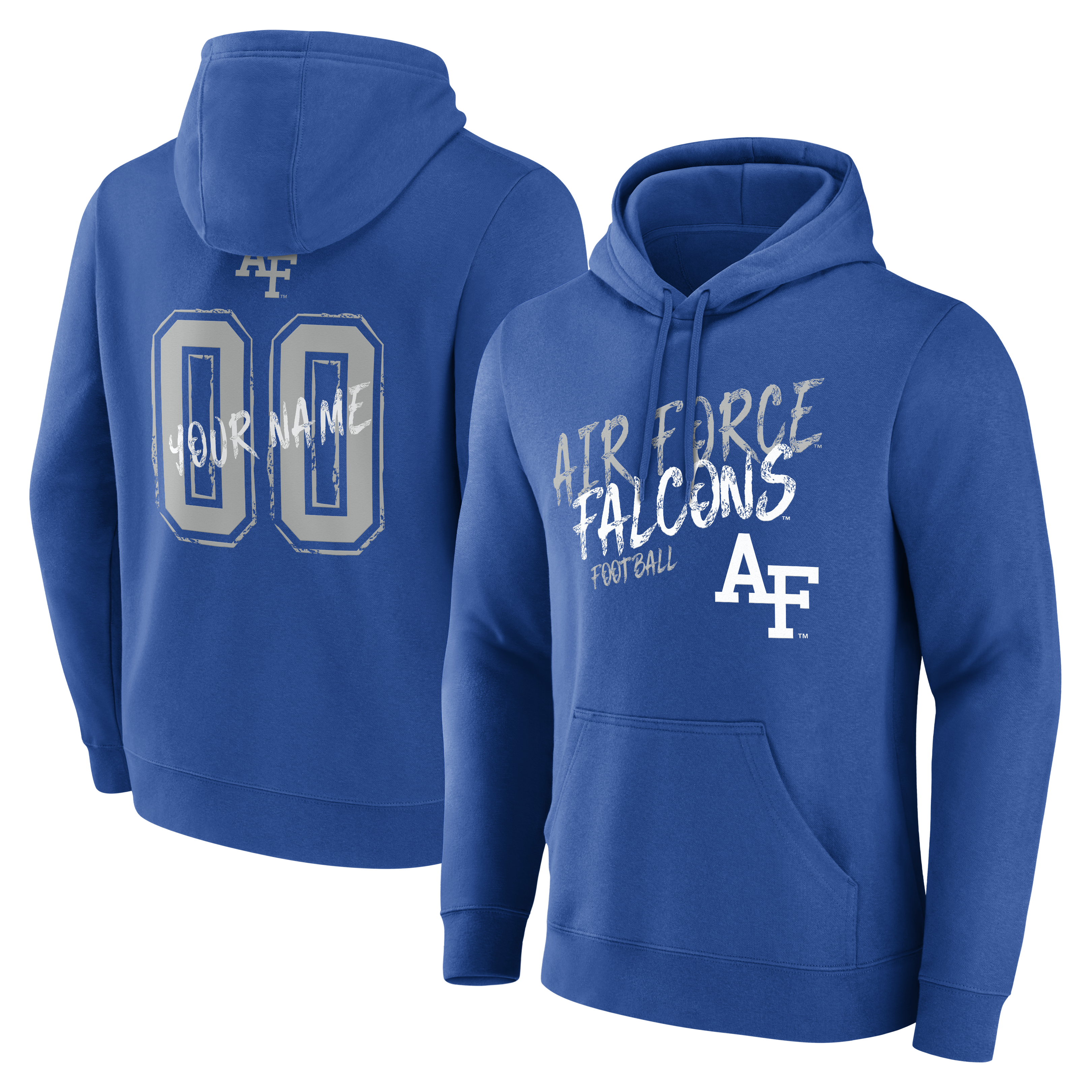 Men’s Royal Air Force Falcons Hustle Personalized Name & Number Hoodie Men’s Royal Air Force Falcons Hustle Personalized Name & Number Hoodie