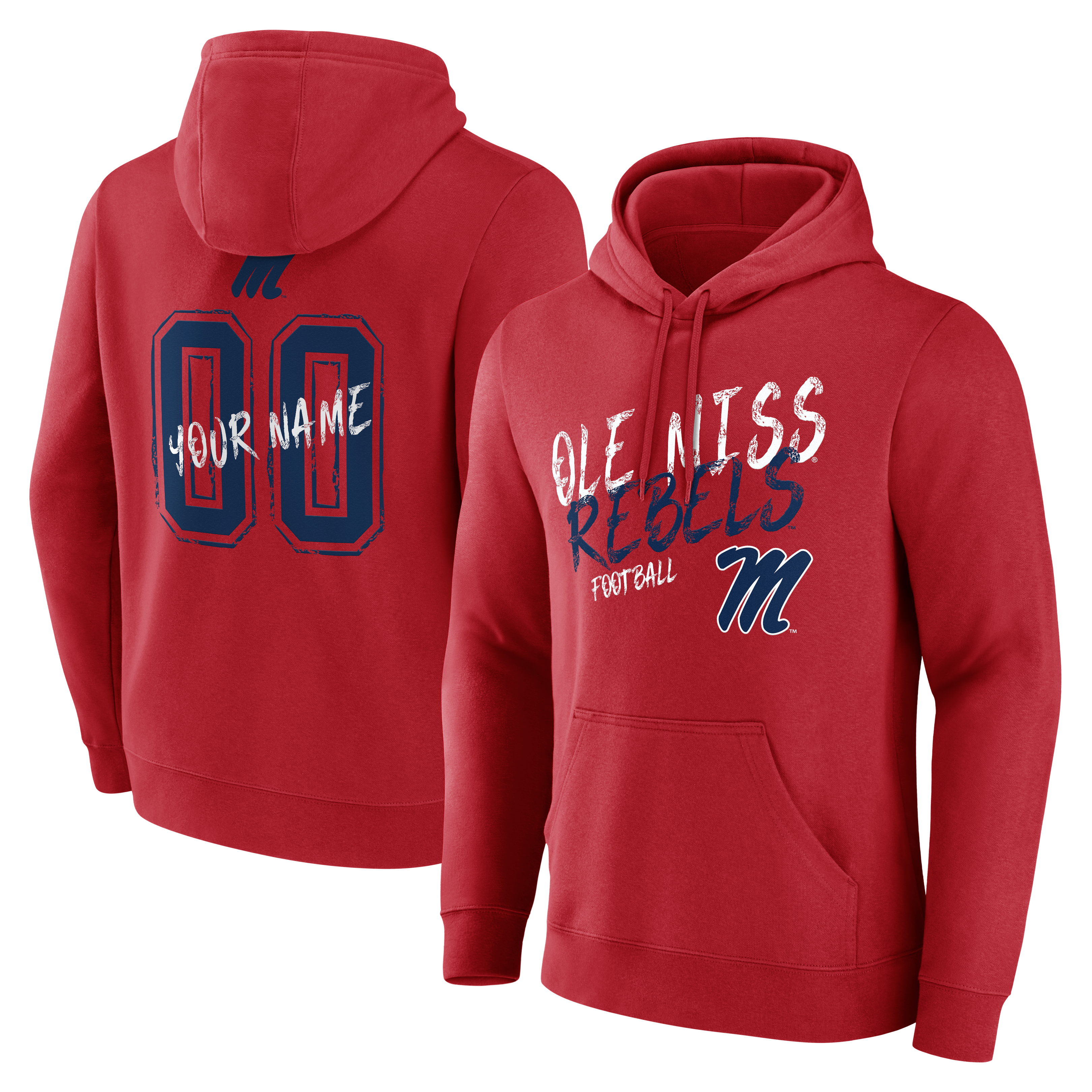 Men’s Red Ole Miss Rebels Hustle Personalized Name & Number Hoodie Men’s Red Ole Miss Rebels Hustle Personalized Name & Number Hoodie