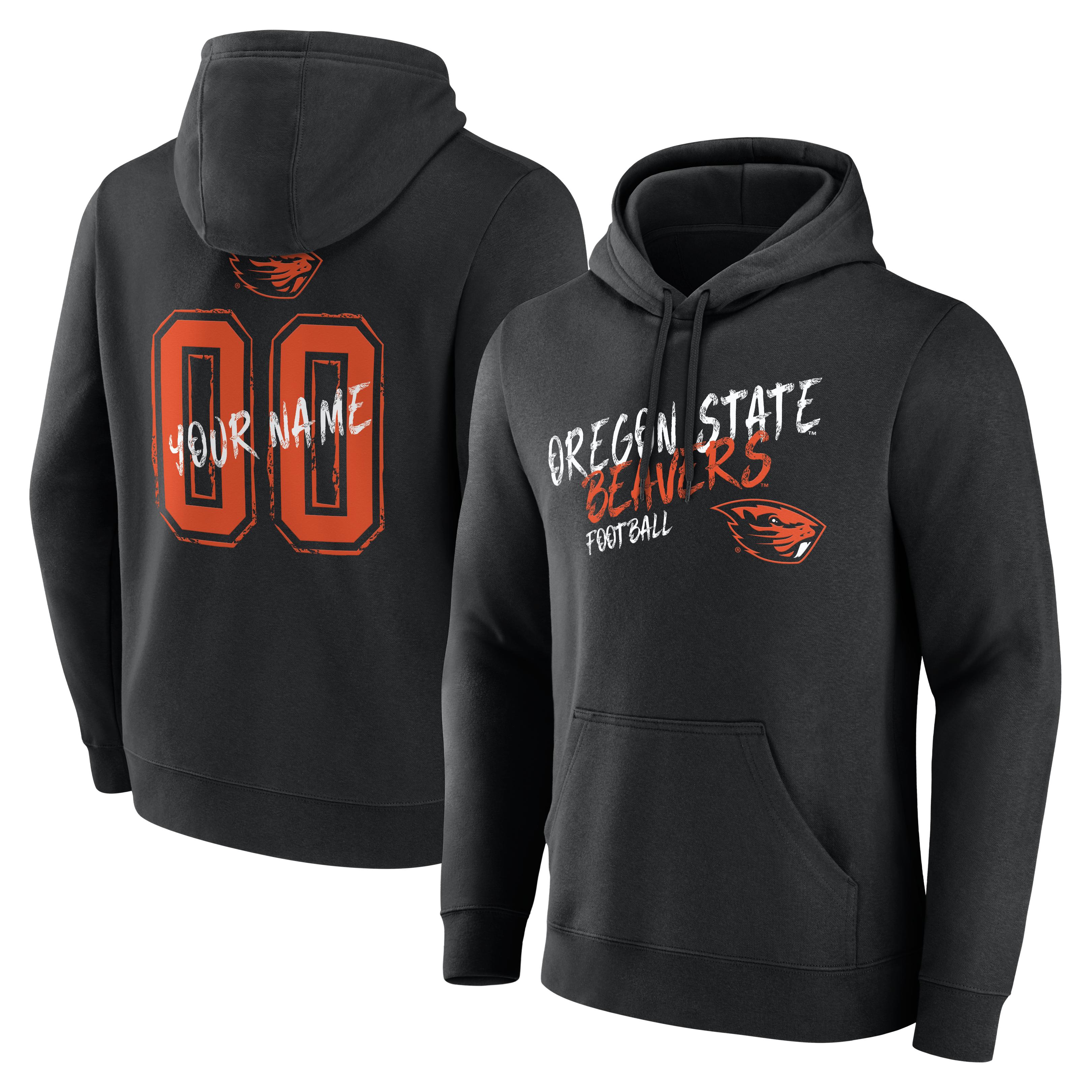 Men’s Black Oregon State Beavers Hustle Personalized Name & Number Hoodie Men’s Black Oregon State Beavers Hustle Personalized Name & Number Hoodie
