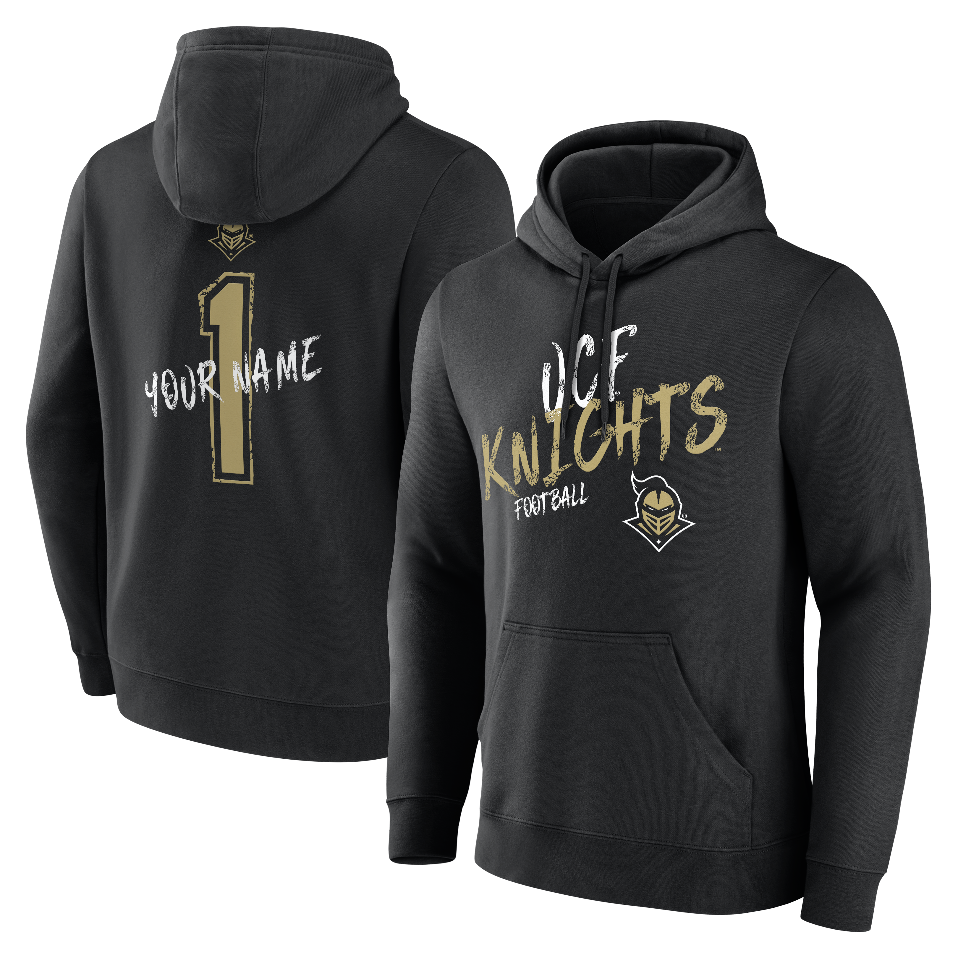 Men’s Black UCF Knights Hustle Personalized Hoodie Men’s Black UCF Knights Hustle Personalized Hoodie