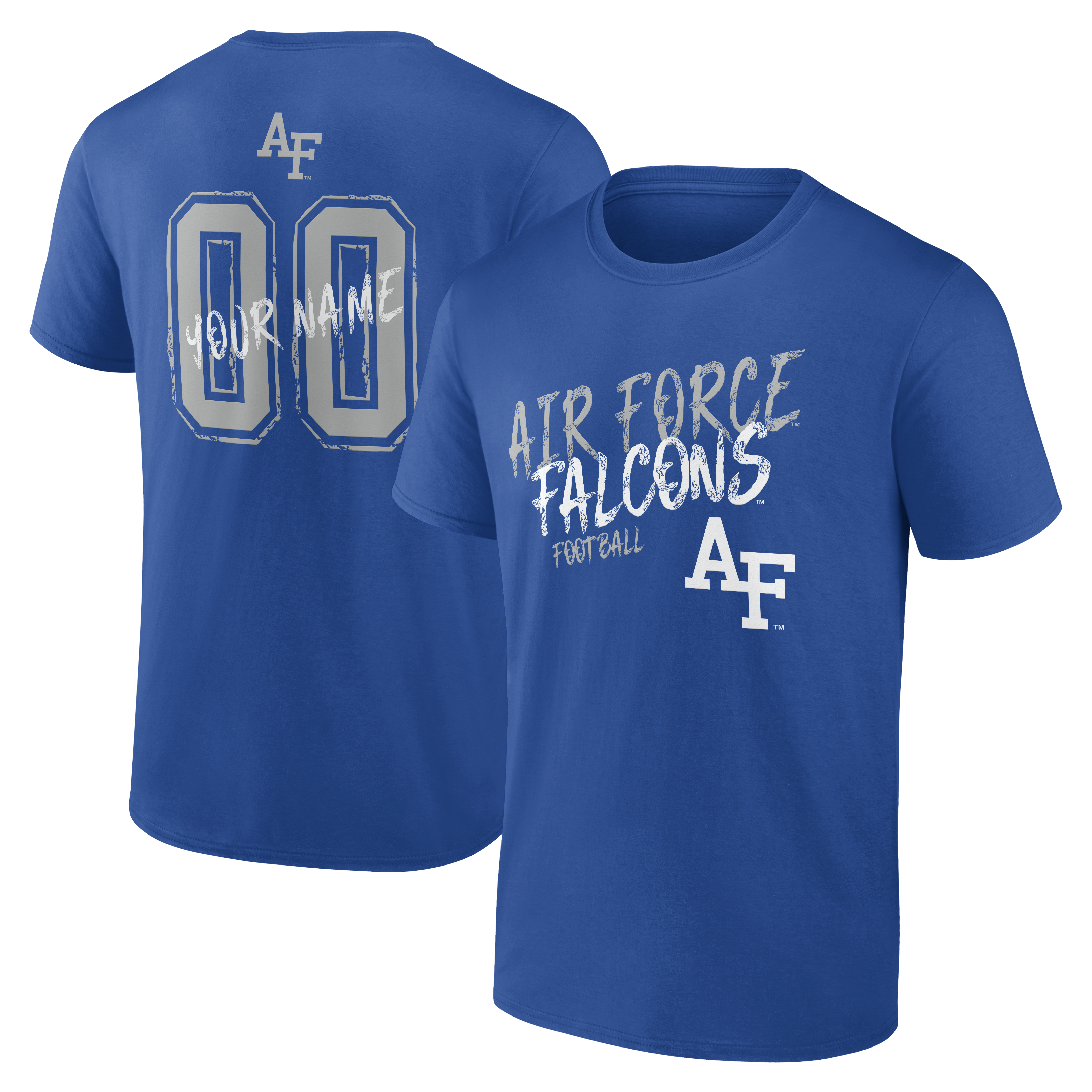 Men’s Royal Air Force Falcons Hustle Personalized Name & Number T-Shirt Men’s Royal Air Force Falcons Hustle Personalized Name & Number T-Shirt