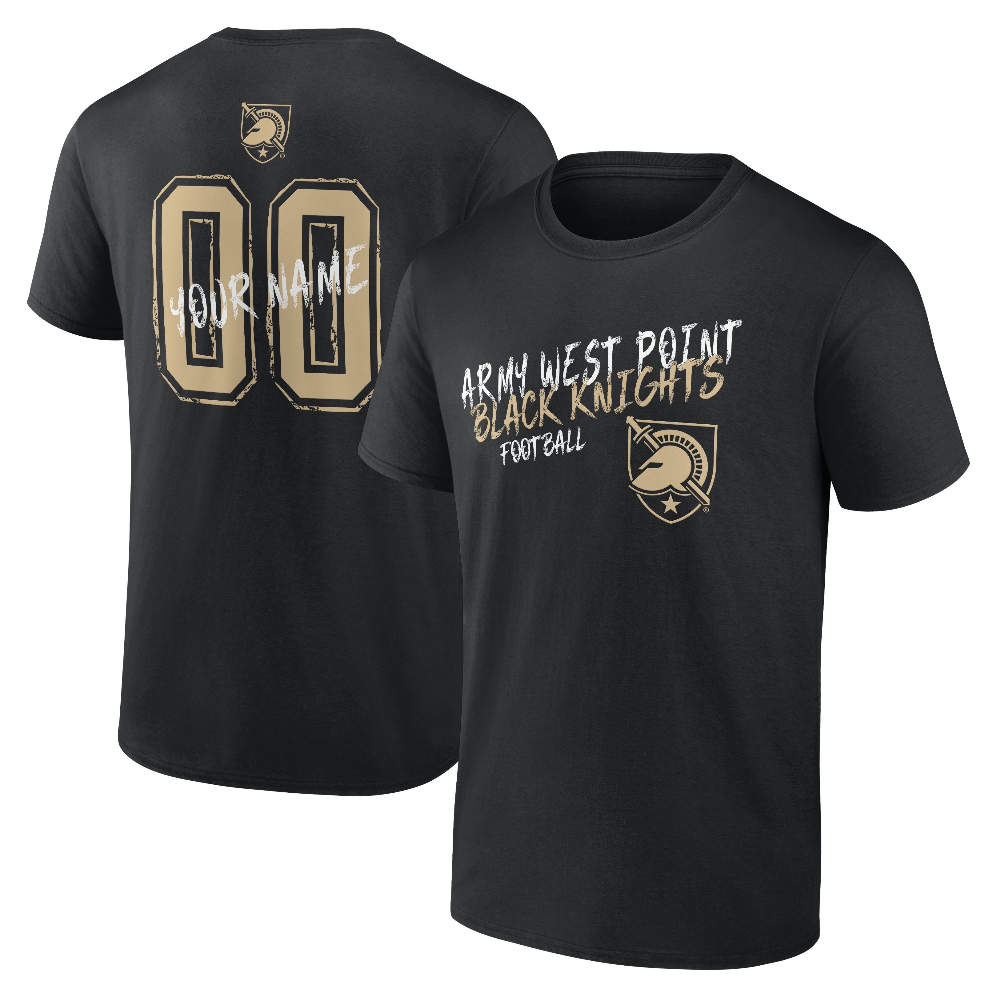 Men’s Black Army Black Knights Hustle Personalized Name & Number T-Shirt Men’s Black Army Black Knights Hustle Personalized Name & Number T-Shirt