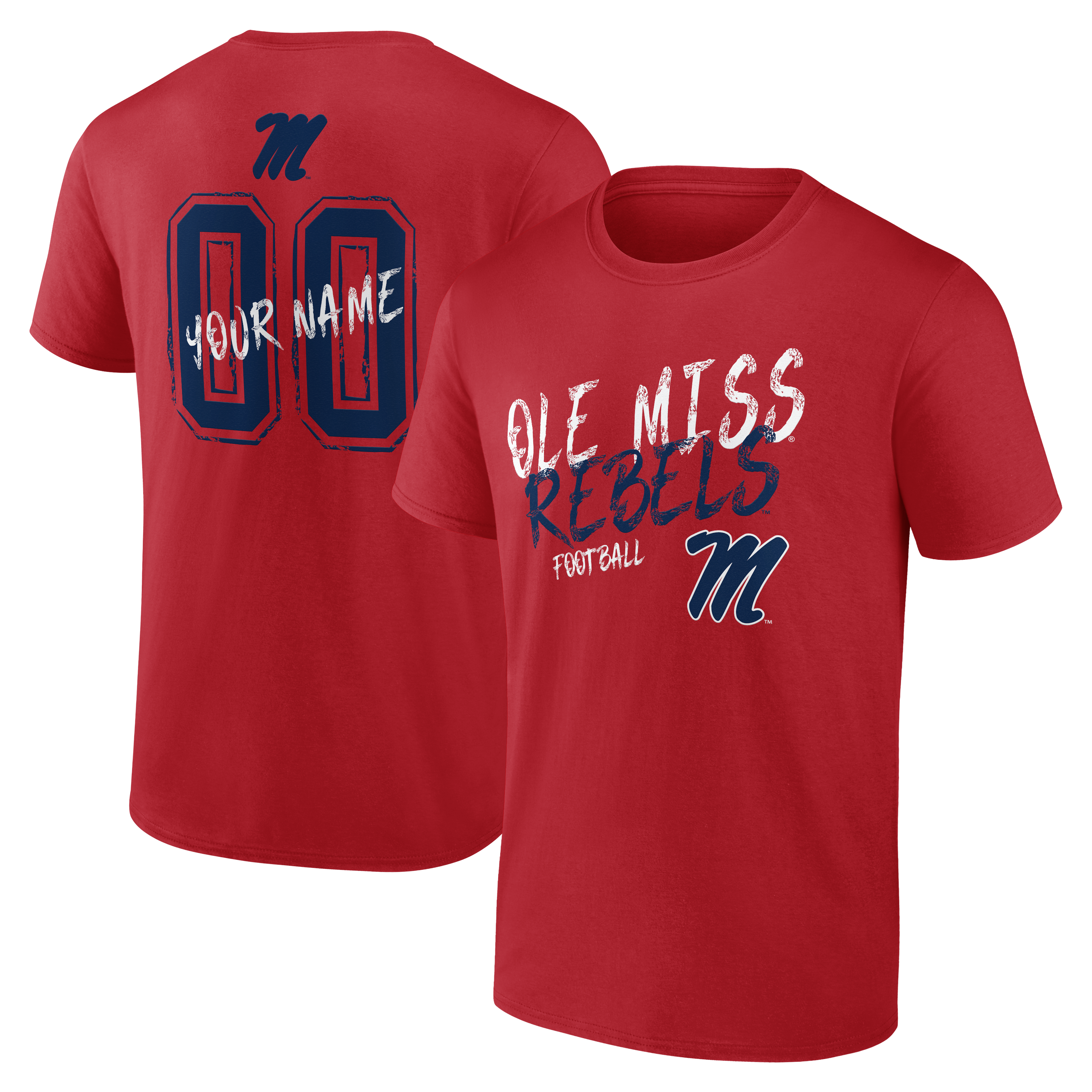 Men’s Red Ole Miss Rebels Hustle Personalized Name & Number T-Shirt Men’s Red Ole Miss Rebels Hustle Personalized Name & Number T-Shirt