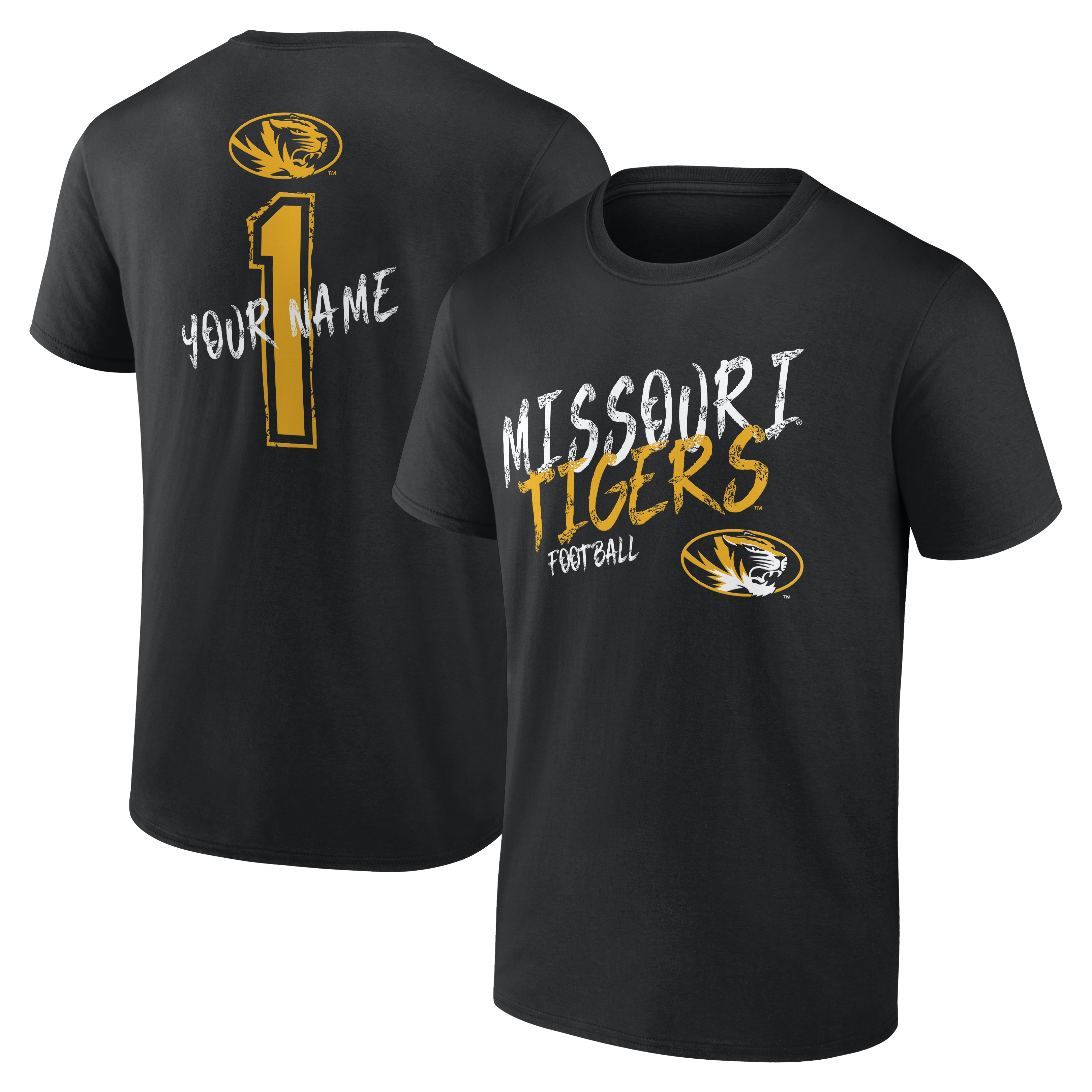 Men’s Black Missouri Tigers Hustle Personalized Name T-Shirt Men’s Black Missouri Tigers Hustle Personalized Name T-Shirt