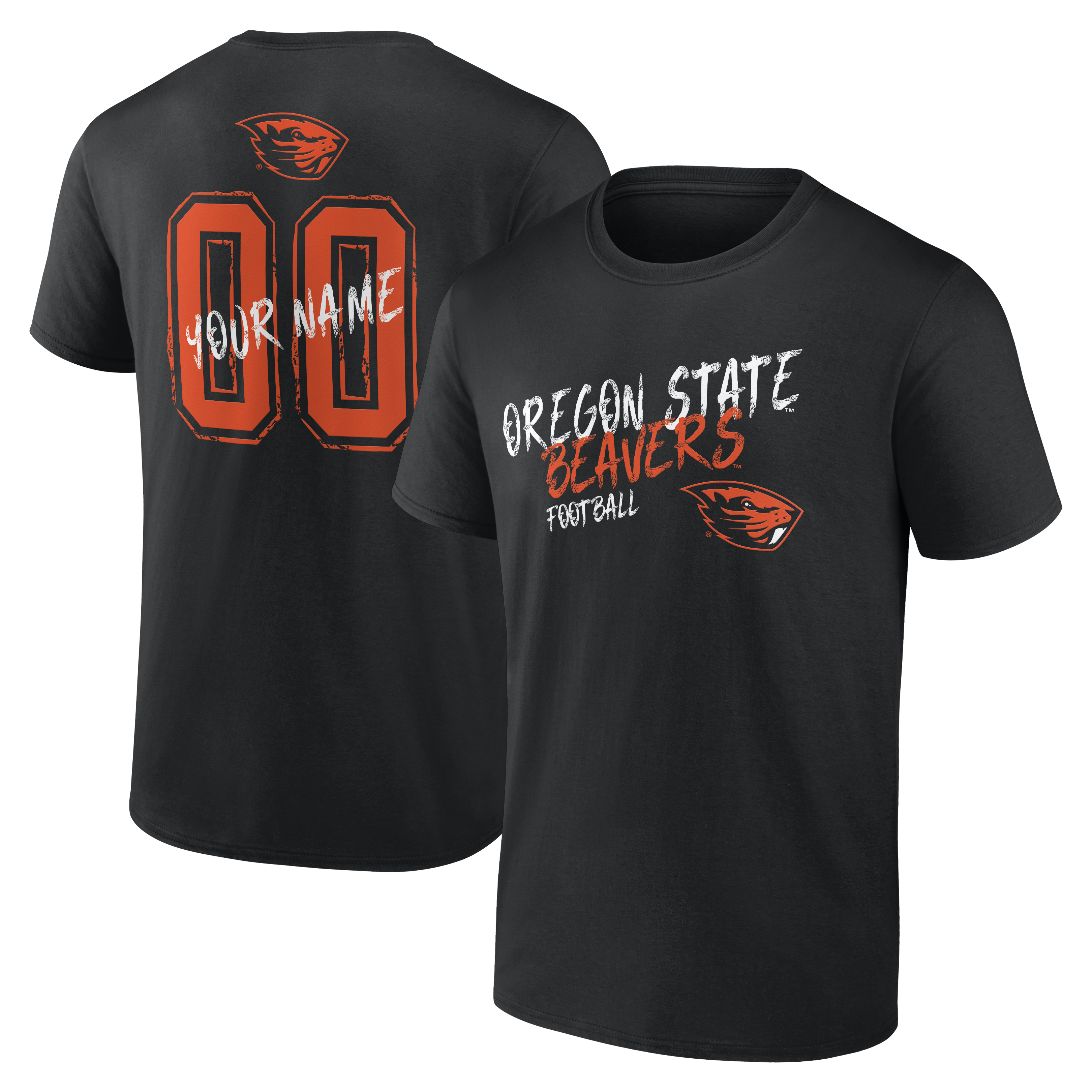 Men’s Black Oregon State Beavers Hustle Personalized Name & Number T-Shirt Men’s Black Oregon State Beavers Hustle Personalized Name & Number T-Shirt