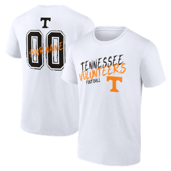 Men's White Tennessee Volunteers Hustle Personalized Name & Number T-Shirt