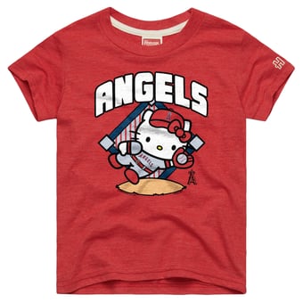 Toddler Homage  Red Los Angeles Angels Hello Kitty x MLB Tri-Blend T-Shirt