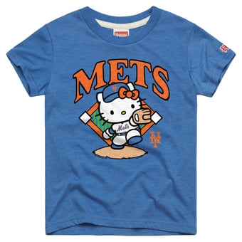 Toddler Homage  Royal New York Mets Hello Kitty x MLB Tri-Blend T-Shirt