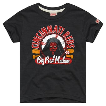Youth Homage  Charcoal Cincinnati Reds Star Wars x MLB Dark Side T-Shirt