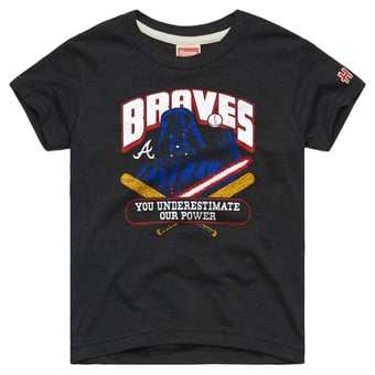 Toddler Homage  Charcoal Atlanta Braves Star Wars x MLB Dark Side T-Shirt